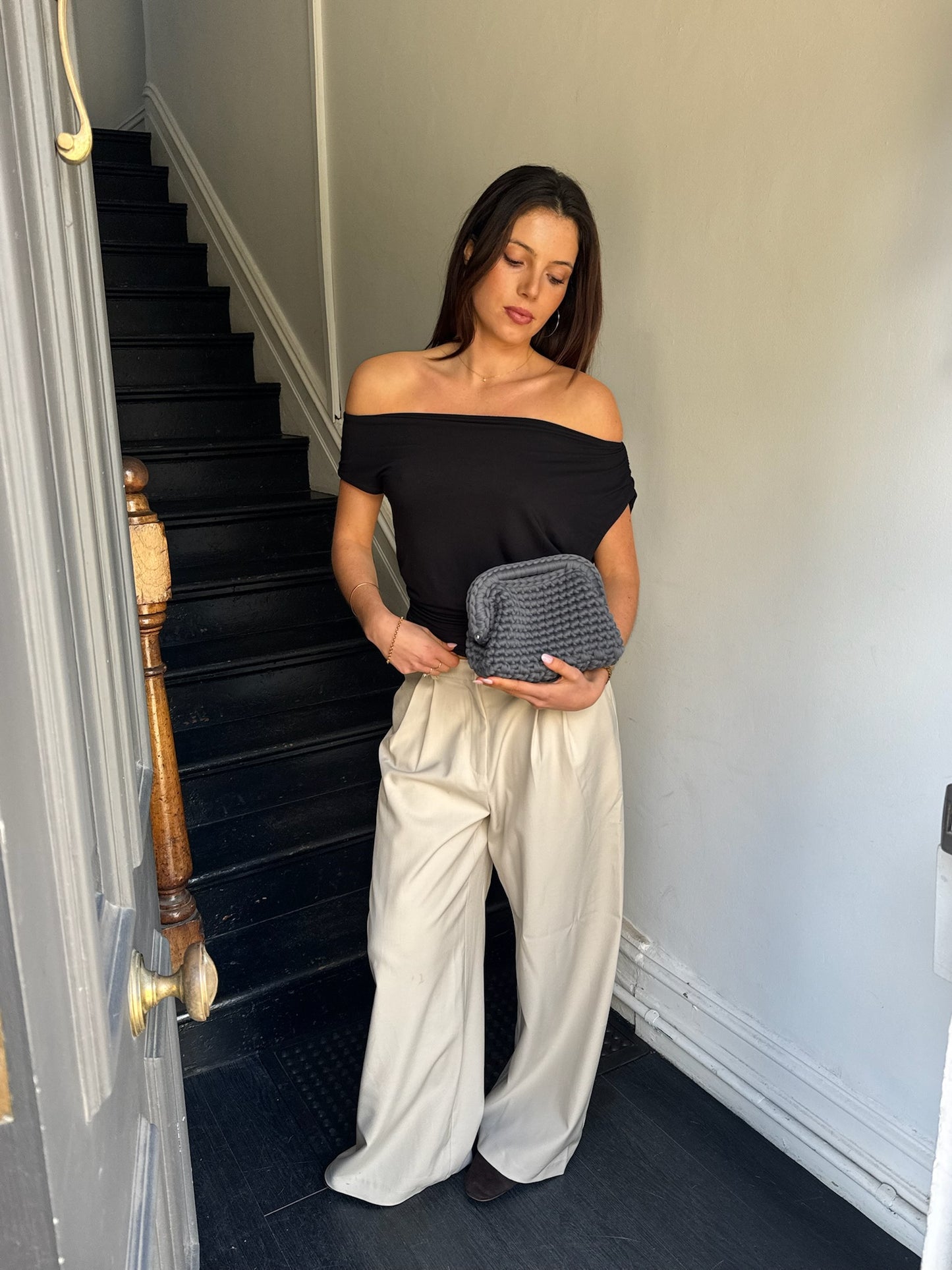 Eden Clutch bag in Slate Blue