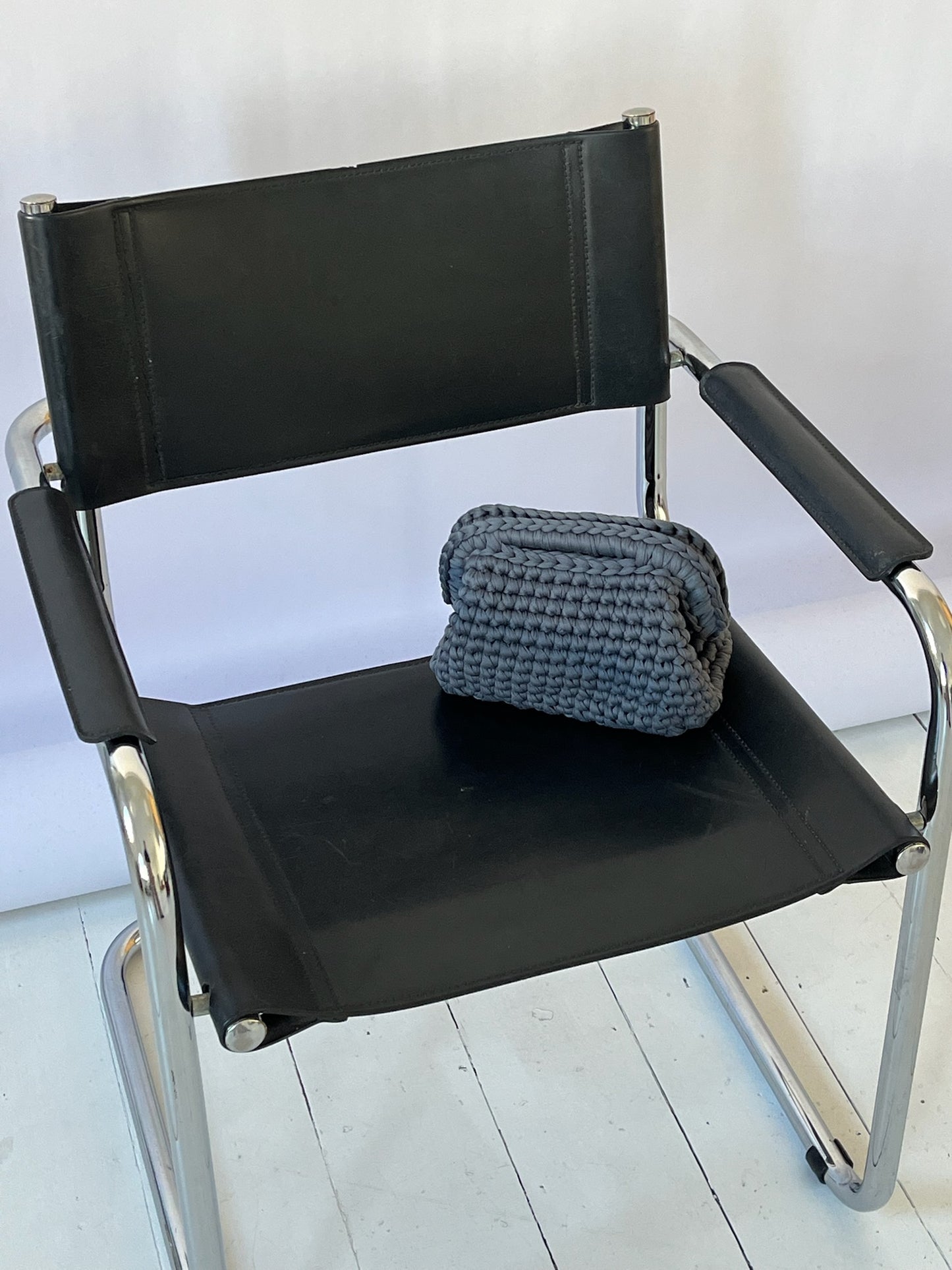 Eden Clutch bag in Slate Blue