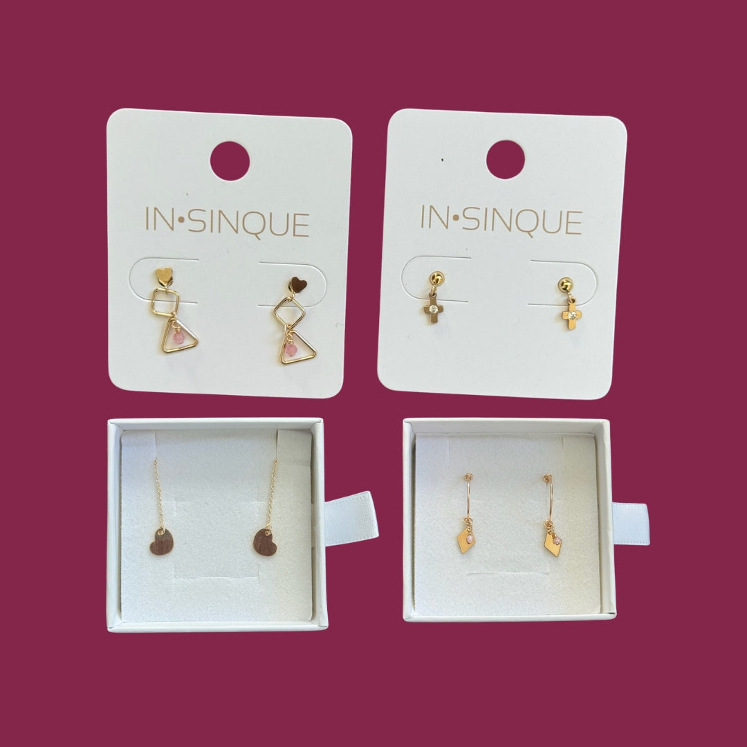 Gold Earring Bundles (4 Pairs)