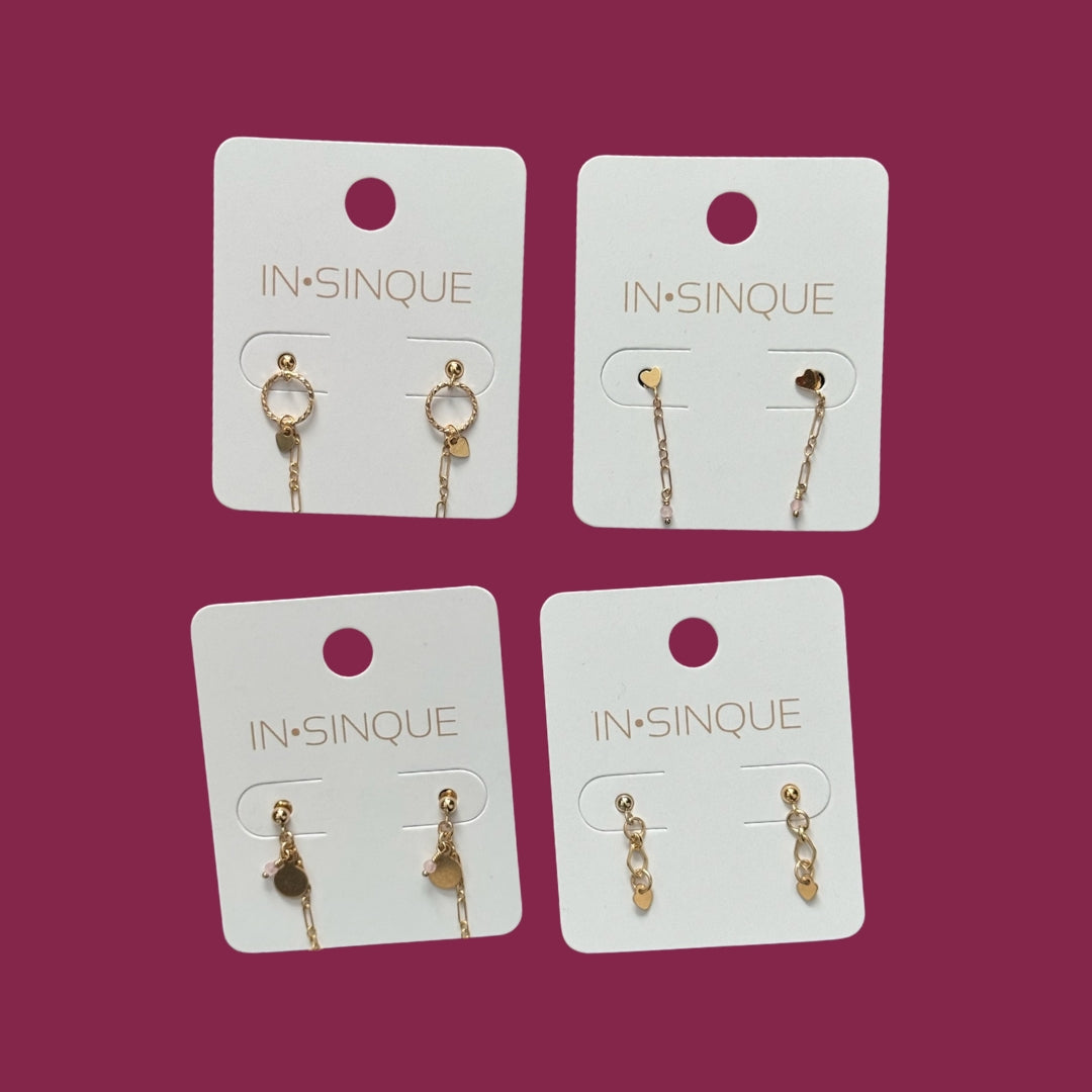 Gold Earring Bundles (4 Pairs)