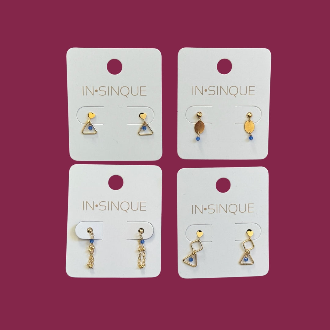 Gold Earring Bundles (4 Pairs)