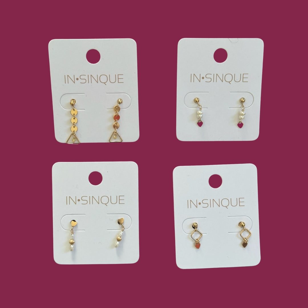 Gold Earring Bundles (4 Pairs)