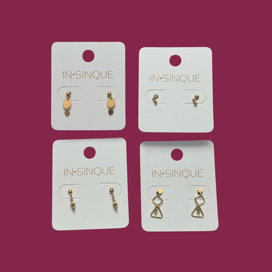 Gold Earring Bundles (4 Pairs)