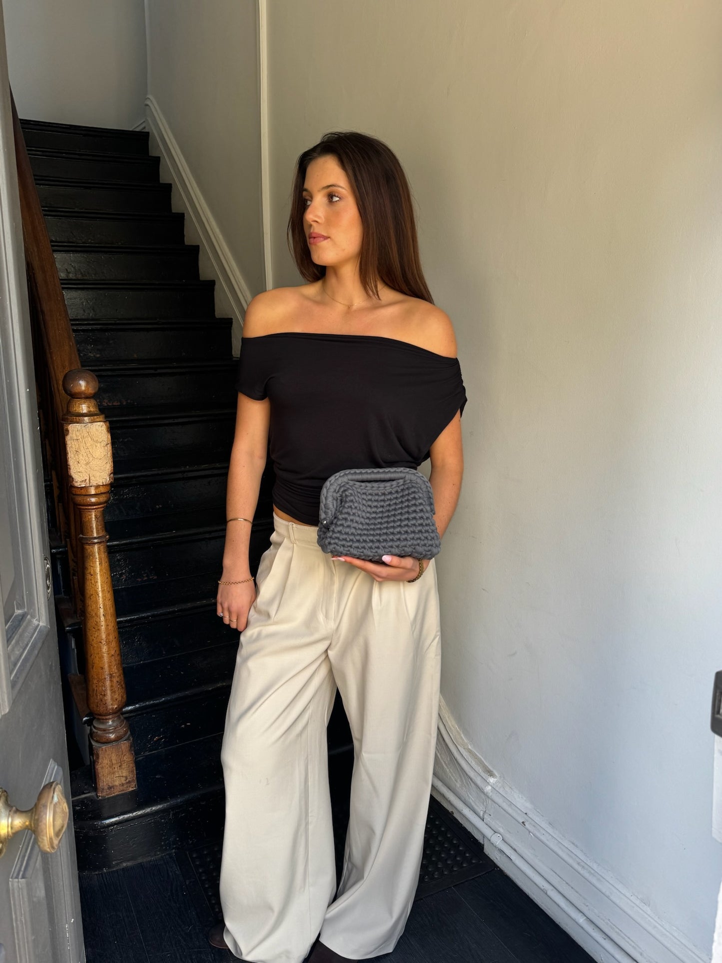 Eden Clutch bag in Slate Blue
