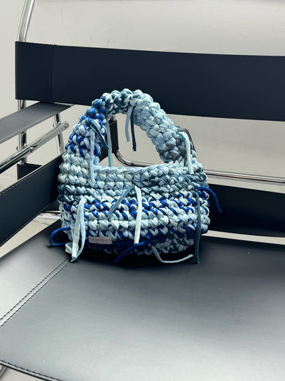 Mixed Blue Clutch Bag