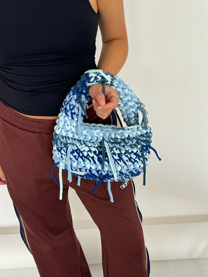 Mixed Blue Clutch Bag