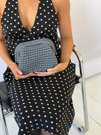 Eden Clutch bag in Slate Blue