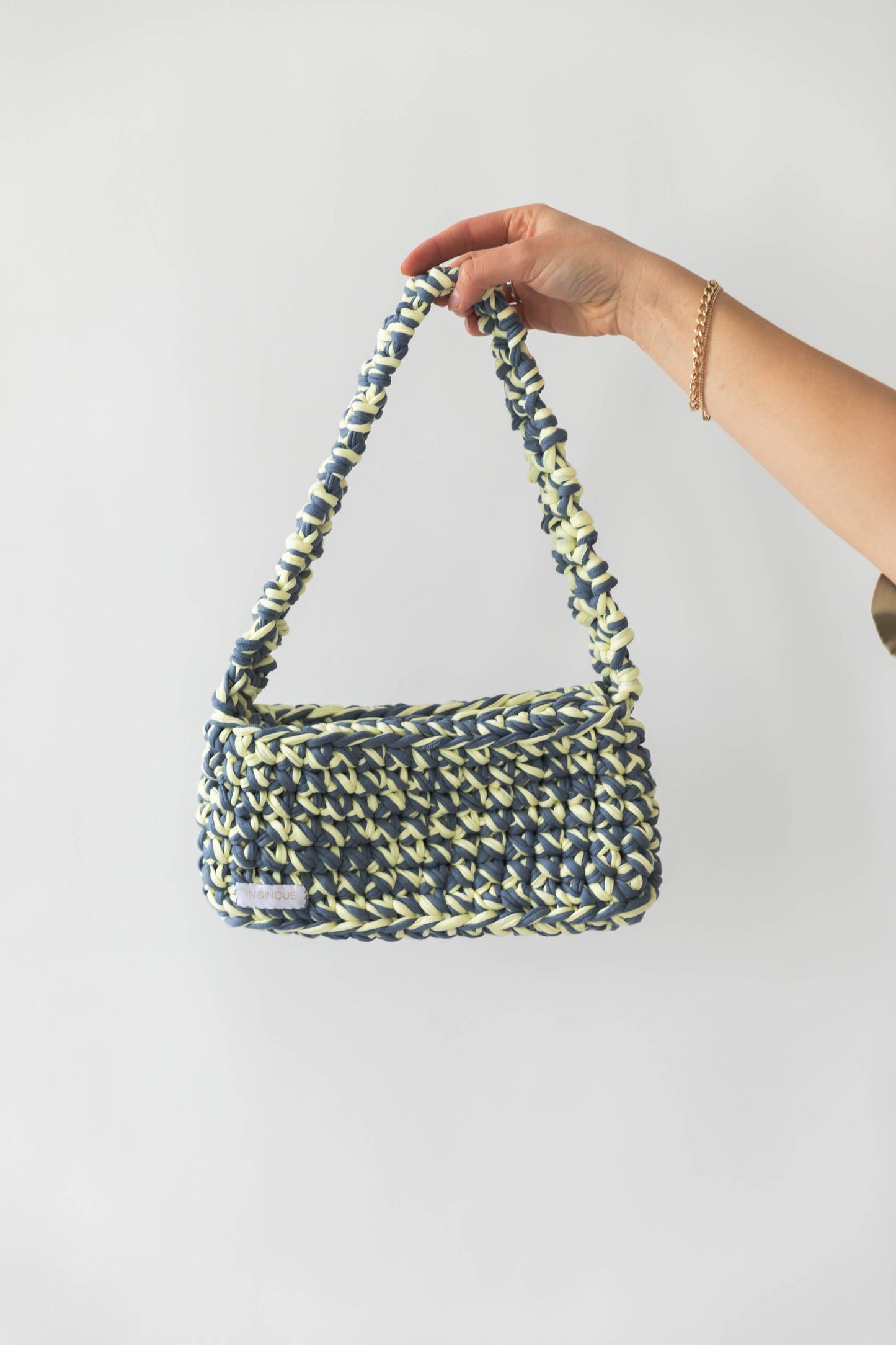 Clover baguette bag in Yellow/Grey