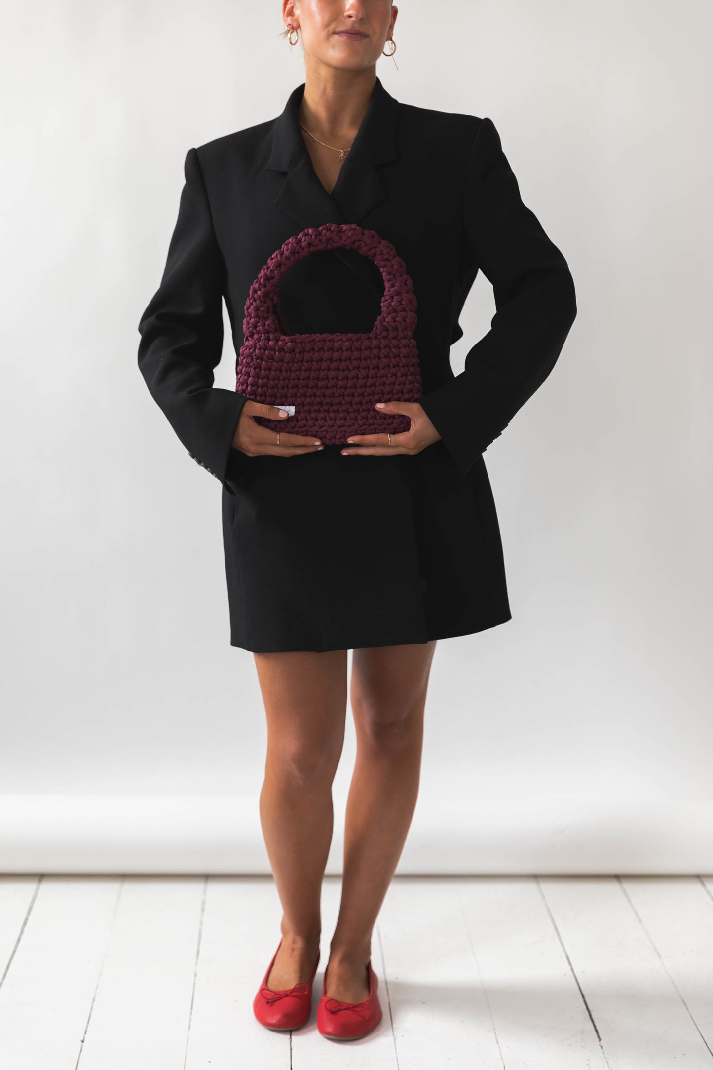 Merlot Everyday Shoulder Bag in Maroon