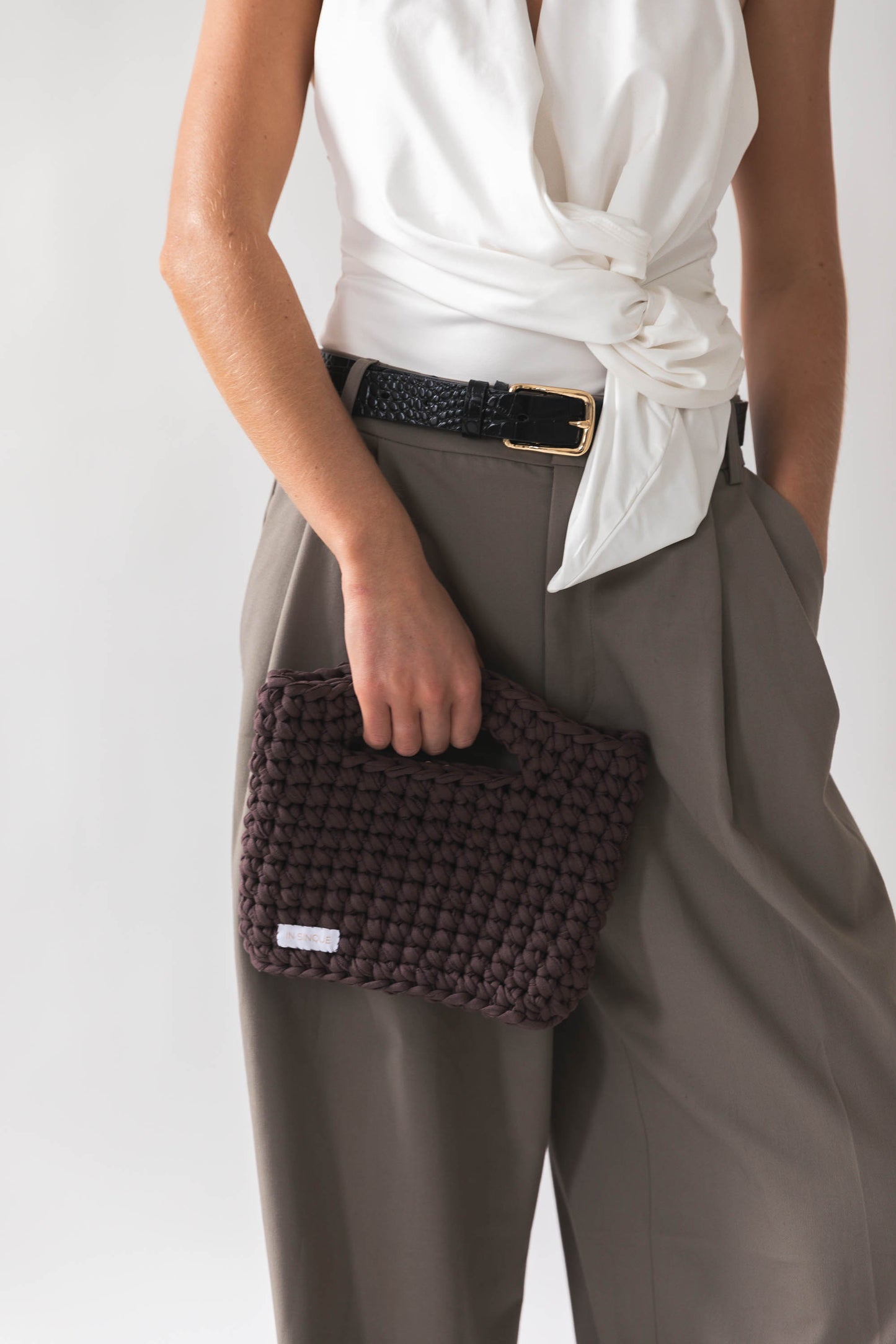 Margot Mini Clutch in Brown