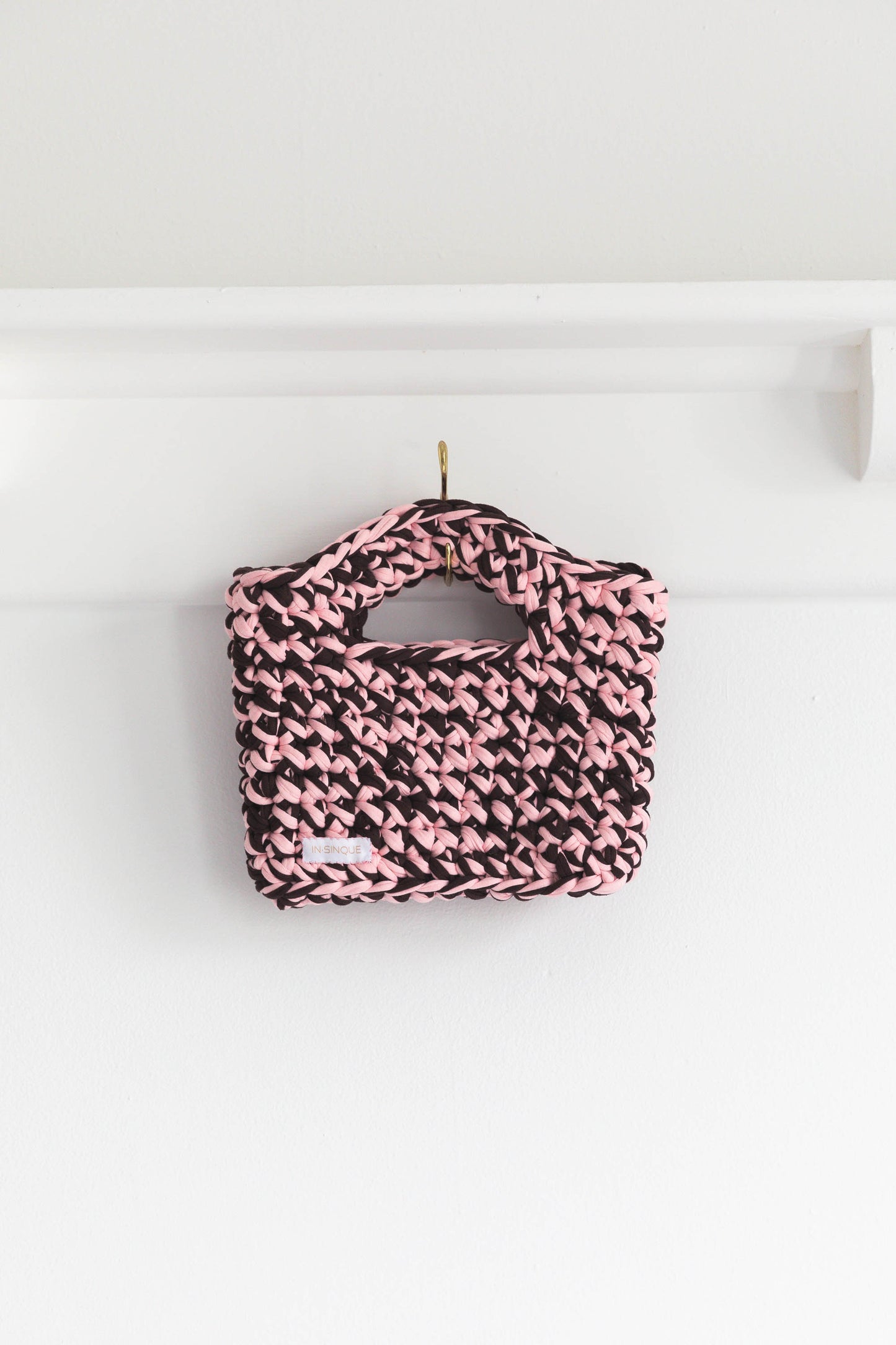 Margot Mini Clutch in Pink/Brown